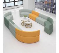 KIBONCY Divano D'attesa Modulare Quadrato, Posti A Sedere Moderni For Reception Combinati A Forma Di L For Salone, Scuola Materna E Sala D'attesa Pubblica(G)