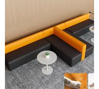 KIBONCY Divano Della Reception Nell'area Lounge Dell'istituto Di Formazione, Semplice Scrivania Da Ufficio, Fronte Minimalista, In Attesa Con Un Esclusivo Tavolino Caffè A Forma Angolo(N)