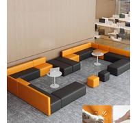 KIBONCY Divano Della Reception Nell'area Lounge Dell'istituto Di Formazione, Semplice Scrivania Da Ufficio, Fronte Minimalista, In Attesa Con Un Esclusivo Tavolino Caffè A Forma Angolo(O)