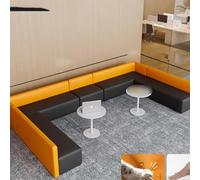 KIBONCY Divano Della Reception Nell'area Lounge Dell'istituto Di Formazione, Semplice Scrivania Da Ufficio, Fronte Minimalista, In Attesa Con Un Esclusivo Tavolino Caffè A Forma Angolo(Q)