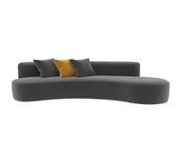 KIBONCY Divano di lusso in stile nordico, un divano curvo moderno e minimalista for soggiorni di piccoli appartamenti, perfetto for il relax e l'intrattenimento degli ospiti.(230 * 85 * 57cm a)