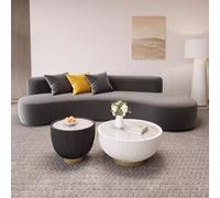 KIBONCY Divano di lusso in stile nordico, un divano curvo moderno e minimalista for soggiorni di piccoli appartamenti, perfetto for il relax e l'intrattenimento degli ospiti.(C)