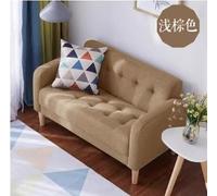 KIBONCY Divano doppio in stile giapponese in tessuto for piccolo appartamento, singolo, due posti, caffetteria, sala da pranzo, sedia da gioco, divano for il tempo libero(Brown,1.42m)