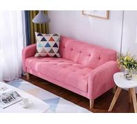 KIBONCY Divano doppio in stile giapponese in tessuto for piccolo appartamento, singolo, due posti, caffetteria, sala da pranzo, sedia da gioco, divano for il tempo libero(Pink,1.42m)