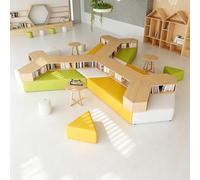 KIBONCY Divano For Biblioteca Modulare Con Libreria Integrata Set Di Panche Morbide E Creative For Sala Lettura Scolastica, Area Reception Istituzionale, Lounge, Mobili For Ingresso(A)