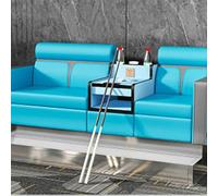 KIBONCY Divano for la visualizzazione della sala da biliardo interna, divano for il tempo libero a bordo piscina, comodi posti a sedere imbottiti(2S Pro Blue-Grey 3)