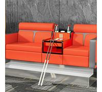 KIBONCY Divano for la visualizzazione della sala da biliardo interna, divano for il tempo libero a bordo piscina, comodi posti a sedere imbottiti(2S Pro Orange-Grey 3)