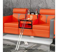 KIBONCY Divano for la visualizzazione della sala da biliardo interna, divano for il tempo libero a bordo piscina, comodi posti a sedere imbottiti(2S Pro Orange-Grey)