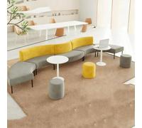 KIBONCY Divano for reception curvo commerciale Posti a sedere moderni e irregolari for la hall dell'ufficio, area di attesa, istituto di formazione, reception e trattative commerciali(C)