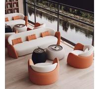 KIBONCY Divano for reception e negoziazione aziendale, combinazione di tavolo e sedia, area di sosta della hall dell'ufficio vendite dell'hotel(2.1m D)