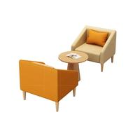 KIBONCY Divano for reception for il tempo libero, piccolo divano, dotato di comodi cuscini, for piccoli spazi, appartamento, soggiorno, ufficio in casa, facile montaggio(Orange,3pcs)
