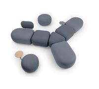 KIBONCY Divano for reception for ufficio,divano combinato modulare,cuscino del sedile in spugna,combinazione creativa,per biblioteca dell'asilo dell'istituto di formazione(B)