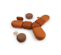 KIBONCY Divano for reception for ufficio,divano combinato modulare,cuscino del sedile in spugna,combinazione creativa,per biblioteca dell'asilo dell'istituto di formazione(A)