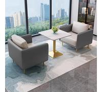 KIBONCY Divano for reception minimalista, divano for cabina con posti a sedere, divano casual e set da tavolo, for sale da tè e caffè(Gray,230 * 73cm)