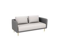 KIBONCY Divano for reception minimalista, divano for cabina con posti a sedere, divano casual e set da tavolo, for sale da tè e caffè(Gray,128 * 65 * 70cm)