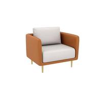 KIBONCY Divano for reception minimalista, divano for cabina con posti a sedere, divano casual e set da tavolo, for sale da tè e caffè(Orange,73 * 65 * 70cm)