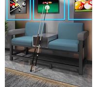 KIBONCY Divano for sala biliardo - Poltrona lounge for sala biliardo di livello commerciale, comodo divano d'attesa for sala biliardo/sala ricreativa(2 seater,Model A blue and gray two-tone)