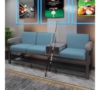 KIBONCY Divano for sala biliardo - Poltrona lounge for sala biliardo di livello commerciale, comodo divano d'attesa for sala biliardo/sala ricreativa(3seater,Model A blue and gray two-tone)