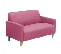 KIBONCY Divano giapponese doppio in tessuto for il tempo libero, piccolo appartamento, singolo, due persone, bar, sala da pranzo(Pink,1.42m)