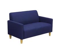 KIBONCY Divano giapponese doppio in tessuto for il tempo libero, piccolo appartamento, singolo, due persone, bar, sala da pranzo(Dark blue.,1.74m)