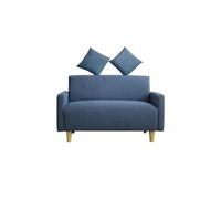 KIBONCY Divano giapponese doppio in tessuto for il tempo libero, piccolo appartamento, singolo, due persone, bar, sala da pranzo(Blue,1.74m)