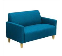 KIBONCY Divano giapponese doppio in tessuto for il tempo libero, piccolo appartamento, singolo, due persone, bar, sala da pranzo(Lake blue,0.72m)