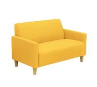 KIBONCY Divano giapponese doppio in tessuto for il tempo libero, piccolo appartamento, singolo, due persone, bar, sala da pranzo(Yellow,0.72m)