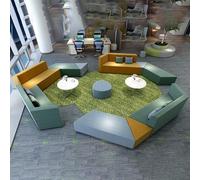 KIBONCY Divano in cotone e lino Insieme di divani da ufficio e tavolini da caffè creativi e rilassati, ideali for le lobby delle strutture di formazione(E)