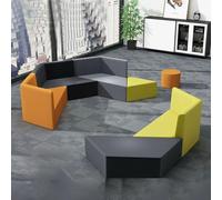 KIBONCY Divano in cotone e lino Insieme di divani da ufficio e tavolini da caffè creativi e rilassati, ideali for le lobby delle strutture di formazione(D)