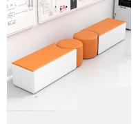 KIBONCY Divano in pelle Cat Paw Divano lungo ad arco con schienale semplice e combinazione rotonda for l'attesa dei genitori nel centro di educazione precoce e nelle zone di riposo dell'asilo(A)