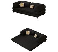 KIBONCY Divano letto convertibile pieghevole, divano a due posti 2 in 1, divano letto in velluto a coste, divano futon per piccoli spazi, soggiorno, camera da letto, senza montaggio(C,180CM)