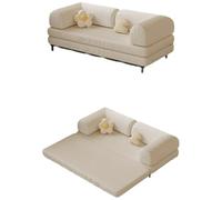 KIBONCY Divano letto convertibile pieghevole, divano a due posti 2 in 1, divano letto in velluto a coste, divano futon per piccoli spazi, soggiorno, camera da letto, senza montaggio(B,200CM)