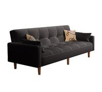 KIBONCY Divano letto multifunzionale in cotone e lino, arredamento moderno di metà secolo, divani a due posti for soggiorno, divano, for, camera da(C,1.7m)