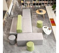 KIBONCY Divano Lounge Minimalista,divani For Ufficio Modulari Creativi,comodi Posti A Sedere For Reception,per Lobby Di Uffici, Biblioteche, Gallerie D'arte, Scuole(320 * 140cm)
