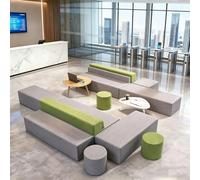 KIBONCY Divano Lounge Minimalista,divani For Ufficio Modulari Creativi,comodi Posti A Sedere For Reception,per Lobby Di Uffici, Biblioteche, Gallerie D'arte, Scuole(3200+3200mm)