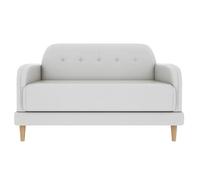 KIBONCY Divano moderno con accento lounge, con struttura in legno massello e comoda poltrona singola for soggiorno, camera da letto, ufficio, caffetteria(White,2)