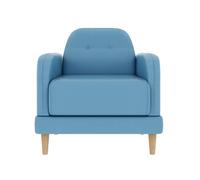 KIBONCY Divano moderno con accento lounge, con struttura in legno massello e comoda poltrona singola for soggiorno, camera da letto, ufficio, caffetteria(Blue,1)