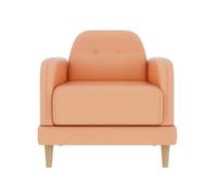 KIBONCY Divano moderno con accento lounge, con struttura in legno massello e comoda poltrona singola for soggiorno, camera da letto, ufficio, caffetteria(Orange,1)