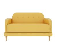 KIBONCY Divano moderno con accento lounge, con struttura in legno massello e comoda poltrona singola for soggiorno, camera da letto, ufficio, caffetteria(Yellow,2)