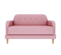 KIBONCY Divano moderno con accento lounge, con struttura in legno massello e comoda poltrona singola for soggiorno, camera da letto, ufficio, caffetteria(Pink,2)