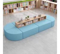 KIBONCY Divano moderno e minimalista con libreria portaoggetti - Combo salvaspazio for la sala delle attività scolastiche, l'angolo lettura in classe o la sala giochi domestica(A)
