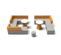 KIBONCY Divano moderno e semplice, divano componibile modulare curvo, design ergonomico for istituti di lettura e formazione casual(I)