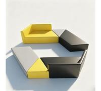 KIBONCY Divano modulare e sgabello dal design trendy for un vero divano da ufficio creativo irregolare moderno, for ufficio, hall, biblioteca e aree pubbliche(C)