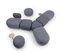 KIBONCY Divano Modulare For Area Reception Sala D'attesa Di Ufficio, Curvo Creativo For Hall Della Biblioteca Scuola Materna, Panca For In Tessuto Resistente(B)