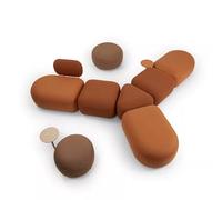 KIBONCY Divano Modulare For Area Reception Sala D'attesa Di Ufficio, Curvo Creativo For Hall Della Biblioteca Scuola Materna, Panca For In Tessuto Resistente(A)