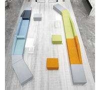 KIBONCY Divano modulare for la sala trattative dell'ufficio vendite, la sala attività, la sala d'attesa e di riposo dell'ospedale di chirurgia plastica e l'ufficio commerciale(A)