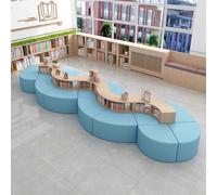 KIBONCY Divano Modulare For Libreria Con Scaffale For Libri, Moderno Angolo Lettura Componibile, Posti A Sedere For Centro Di Formazione Scolastica, Studio D'arte, Sala Reception(A1)