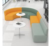 KIBONCY Divano Modulare For Reception, Panca Componibile Curva Colorata Con Tavolini Laterali, Mobili Commerciali For Sala D'attesa For Ufficio, Biblioteca E Spazio Pubblico(G)