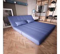 KIBONCY Divano sezione a nubi, divano con seduta Tatami, poltrona reclinabile, divano futon singolo imbottito regolabile blue-150 187cm