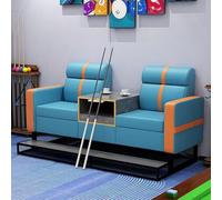 KIBONCY Double Pool Player Lounge Chair, Multi-Color Contrast Billiard Sofa, Waterproof Leather Seating Furniture for Snooker Club Game Room(I)
